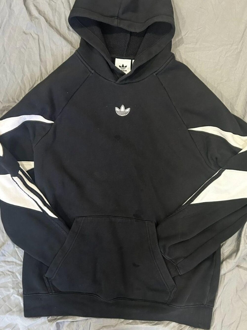 Adidas Originals Men's Black and White Hoodie